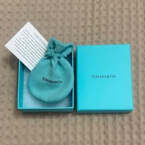 Tiffany & Co. Blue Jewelry Pouch and Box